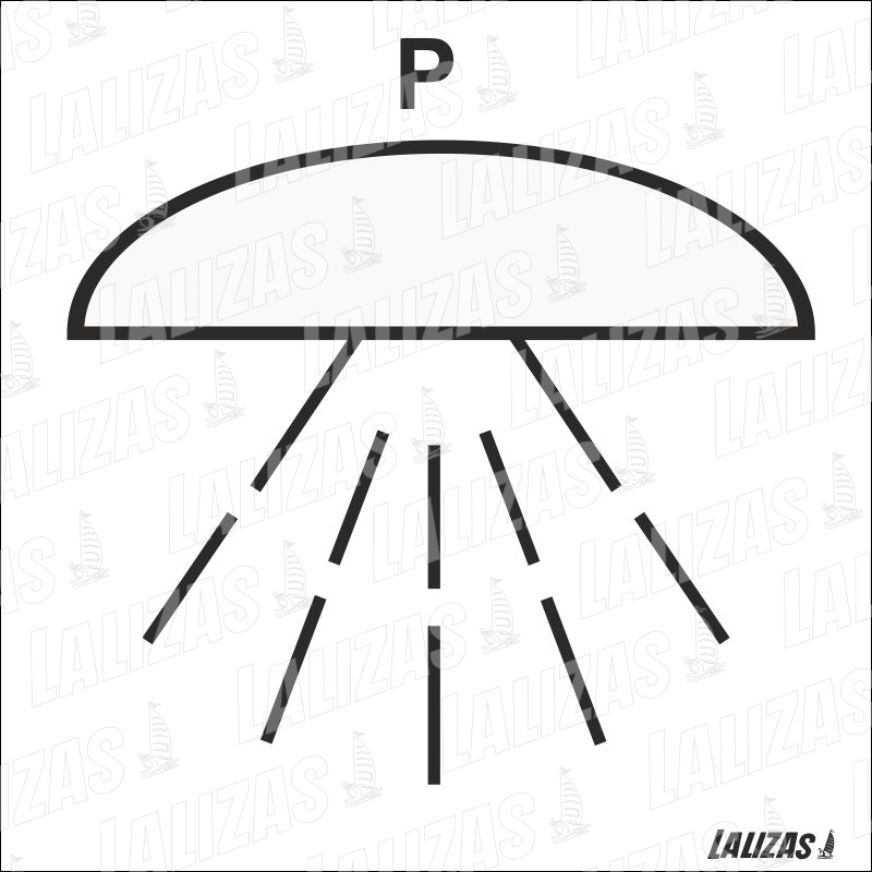 Space Protected by Powder Exting, Fire Control Symbol ISO 17631 image