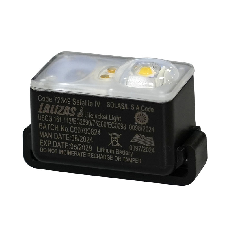 Lampe flash LALIZAS pour gilet, LED “Safelite IV” Activation ON-OFF au contact de l’eau, USCG, SOLAS/MED image